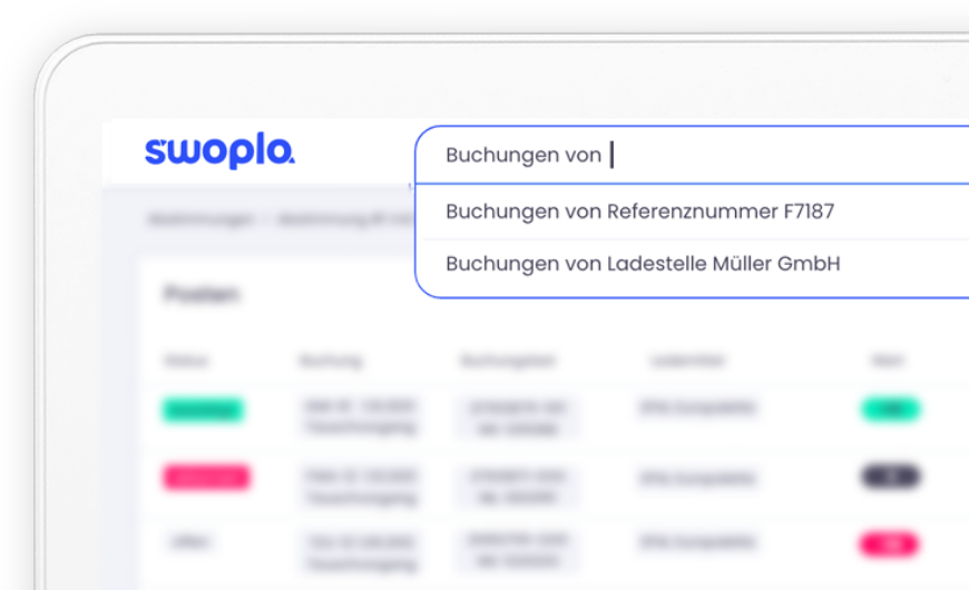 Suche nach Buchungen in Swoplo
